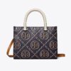 T Monogram Kontrast Kabartmalı Üst Saplı Tote Çanta T Monogram Kontrast Kabartmalı Üst Saplı Tote Çanta