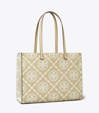 T Monogram Kontrast Kabartmalı Tote T Monogram Kontrast Kabartmalı Tote