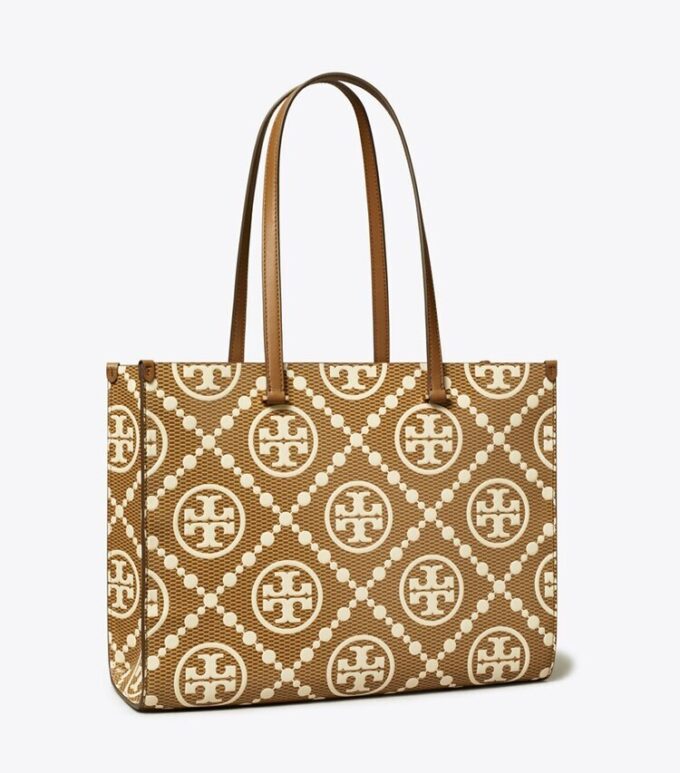 T Monogram Kontrast Kabartmalı Tote T Monogram Kontrast Kabartmalı Tote