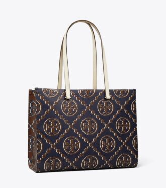T Monogram Kontrast Kabartmalı Tote T Monogram Kontrast Kabartmalı Tote
