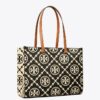 T Monogram Kontrast Kabartmalı Tote
