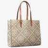 T Monogram Kontrast Kabartmalı Tote