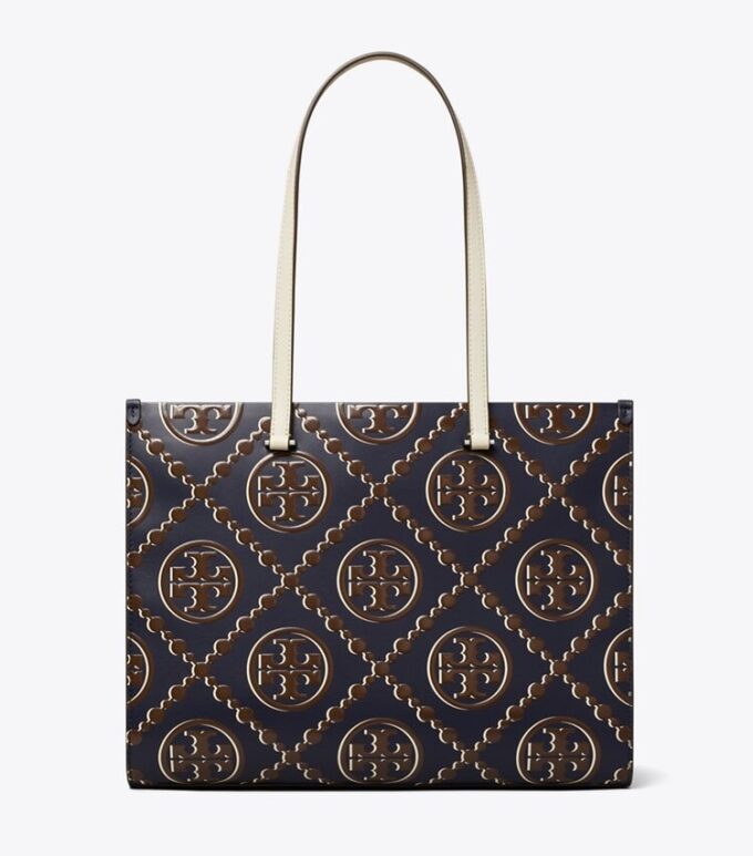T Monogram Kontrast Kabartmalı Tote T Monogram Kontrast Kabartmalı Tote