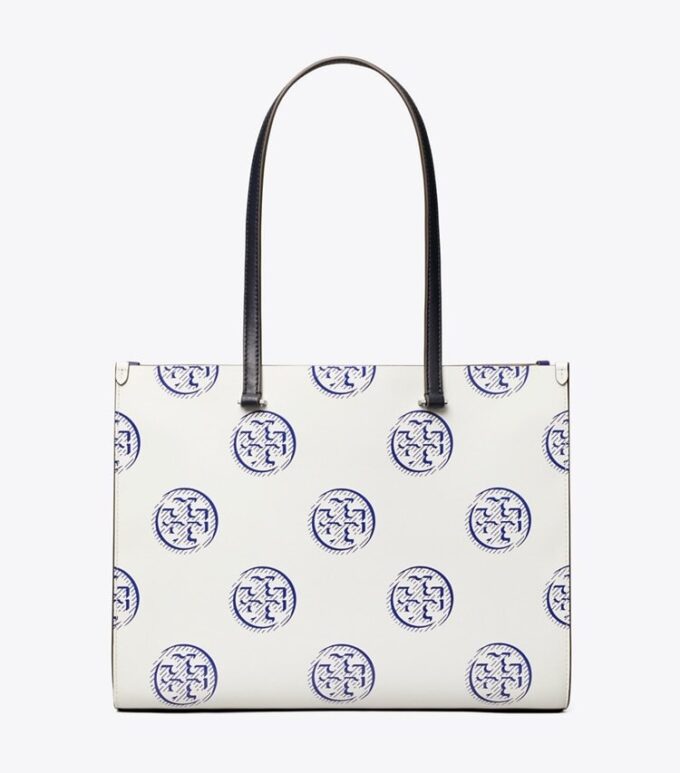T Monogram Kontrast Kabartmalı Tote T Monogram Kontrast Kabartmalı Tote