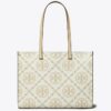 T Monogram Kontrast Kabartmalı Tote