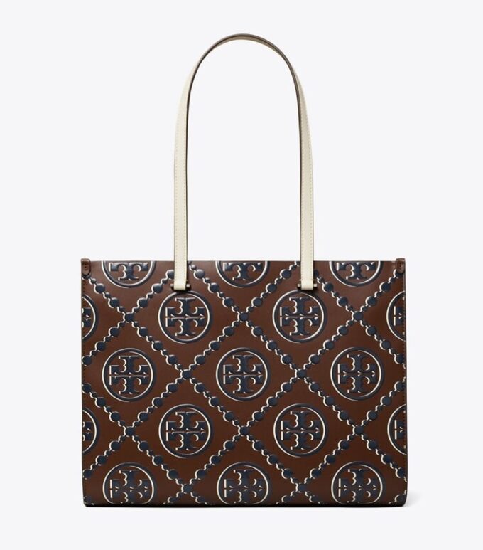 T Monogram Kontrast Kabartmalı Tote T Monogram Kontrast Kabartmalı Tote