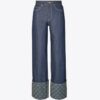 T Monogram Kontrast Manşet Düz Paça Jean T Monogram Kontrast Manşet Düz Paça Jean
