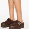 T Monogram Mellow Shearling Platform Mule