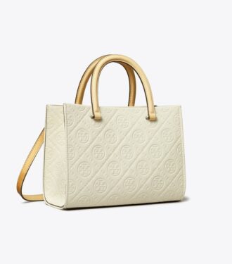 T Monogram Pebble Top-Handle Tote