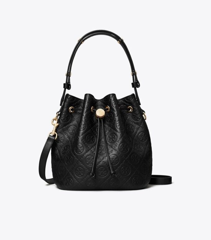 T Monogram Pebbled Bucket Çanta T Monogram Pebbled Bucket Çanta