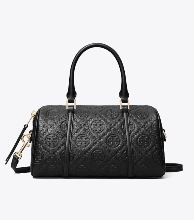T Monogram Pebbled Petite Barrel Çanta T Monogram Pebbled Petite Barrel Çanta