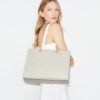 T Monogram Pebbled Tote