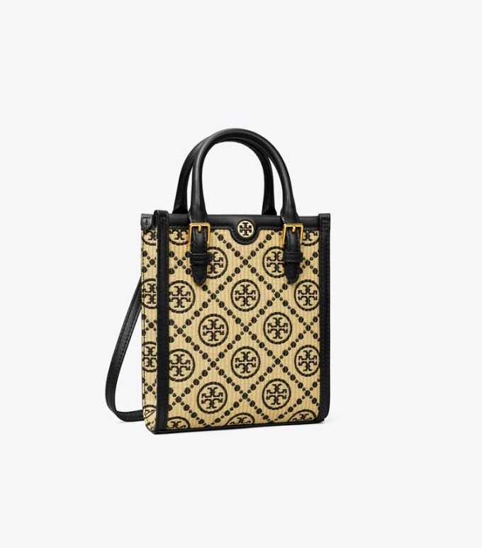 T Monogram Raffia Mini Tote T Monogram Raffia Mini Tote