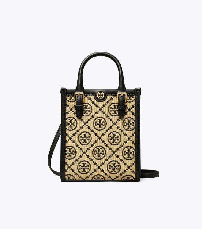 T Monogram Raffia Mini Tote T Monogram Raffia Mini Tote