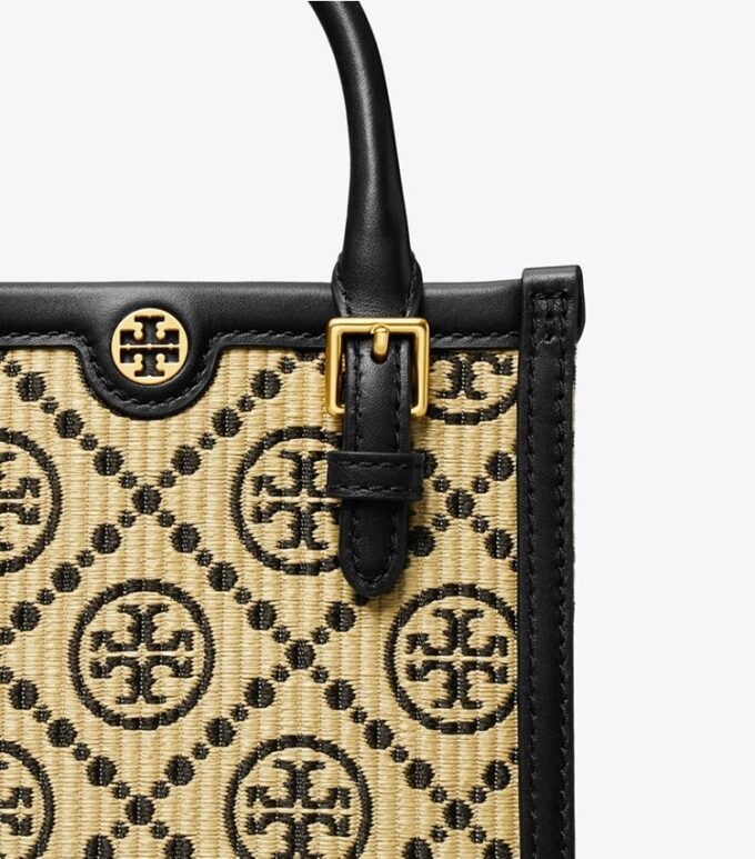 T Monogram Raffia Mini Tote T Monogram Raffia Mini Tote
