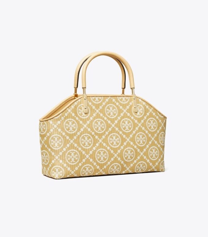 T Monogram Rafya Küçük Sepet Çanta T Monogram Rafya Küçük Sepet Çanta