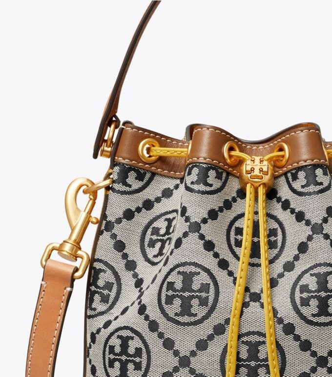 T Monogram Renkli Bloklu Kova Çanta T Monogram Renkli Bloklu Kova Çanta
