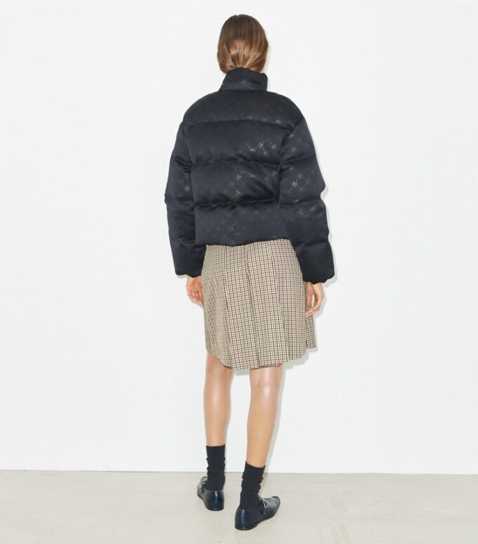 T Monogram Saten Puffer Ceket T Monogram Saten Puffer Ceket