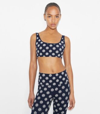 T Monogram Sıkıştırmalı Scoop-Neck Sütyen