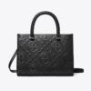 T Monogram Üst Saplı Kabartmalı Tote T Monogram Üst Saplı Kabartmalı Tote