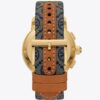 T Monogram Tory Saat, Lacivert/Altın Rengi Paslanmaz Çelik, 37 X 37 Mm T Monogram Tory Saat, Lacivert/Altın Rengi Paslanmaz Çelik, 37 X 37 Mm