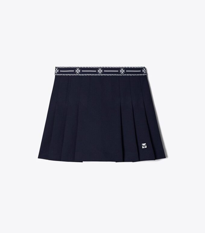 Teknik Twill Logo Bantlı Tenis Eteği Teknik Twill Logo Bantlı Tenis Eteği
