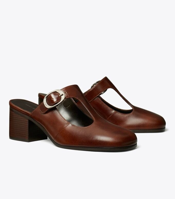 Violet T-Strap Topuklu Mule