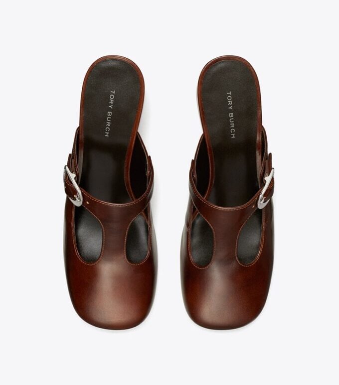 Violet T-Strap Topuklu Mule