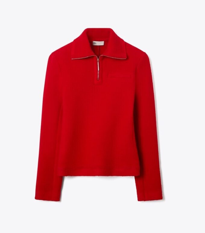 Yarım Fermuarlı Yün Sweatshirt Yarım Fermuarlı Yün Sweatshirt