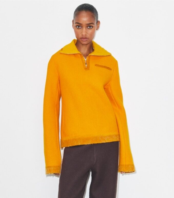 Yarım Fermuarlı Yün Sweatshirt Yarım Fermuarlı Yün Sweatshirt