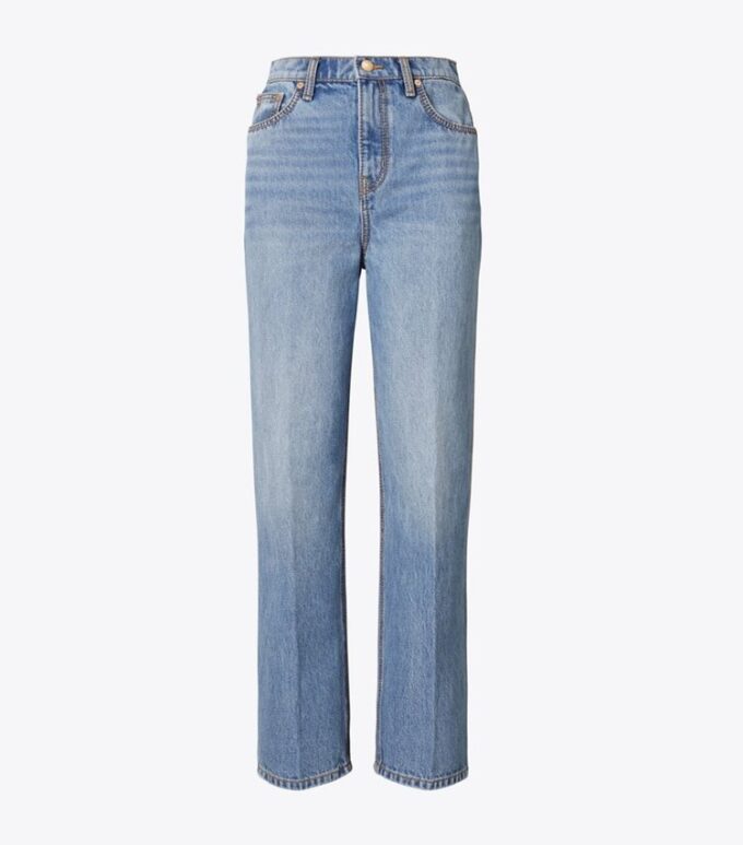 Yüksek Bel Düz Jean