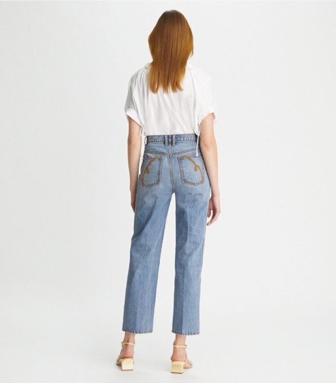 Yüksek Bel Düz Jean