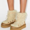 Yumuşak Shearling Bağcıklı Bot Yumuşak Shearling Bağcıklı Bot